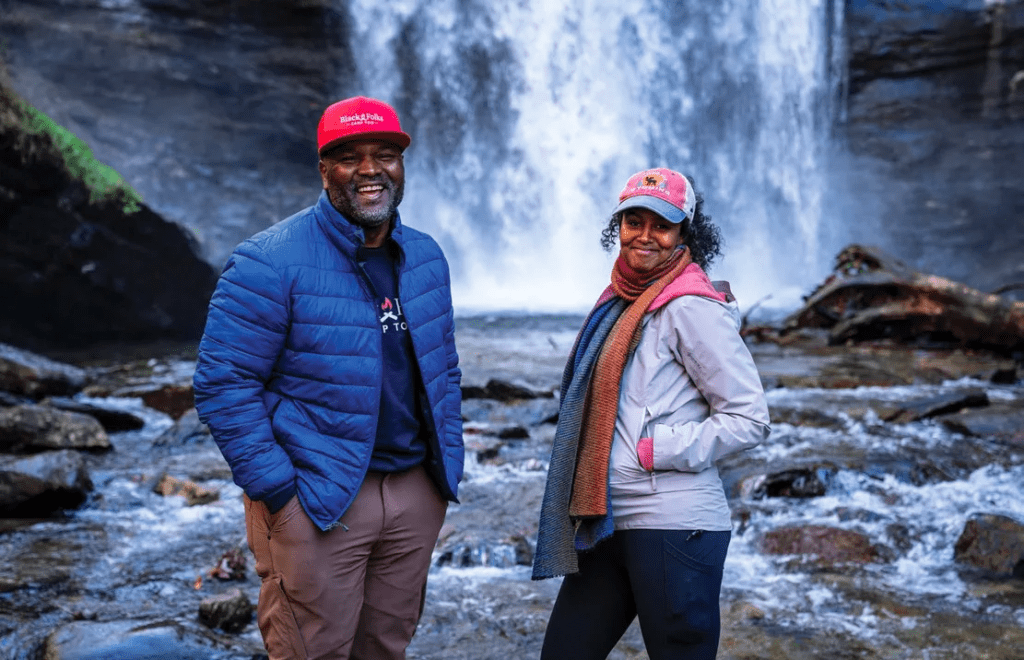 Earl B Hunter and Sahra Ali at Looking Glass Falls