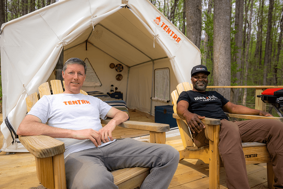black folks camp too tentrr partnership